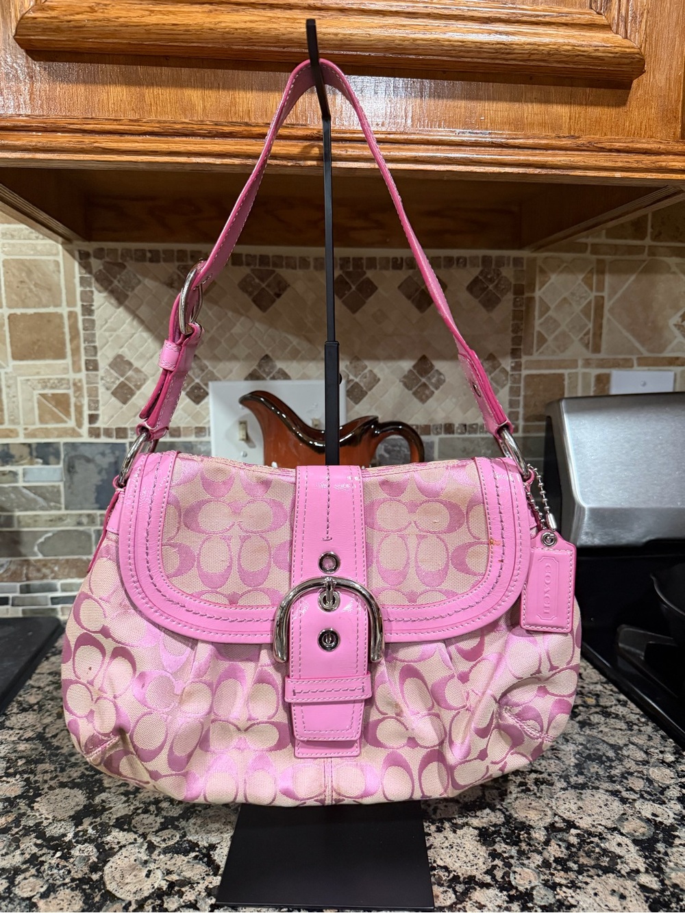 Coach RARE Pink SOHO Canvas Shoulder Bag